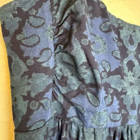 Fresh Produce Navy & Green Smocked Back Maxi Dress Sz M - Picture 5 of 14